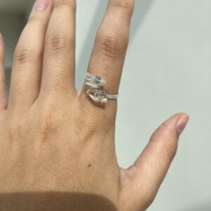 Ring Ruwe Bergkristal (Sterling Zilver | 925)