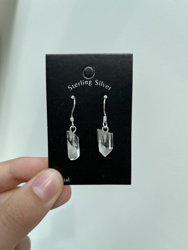 Oorbellen Ruwe Bergkristal (Sterling Zilver | 925)