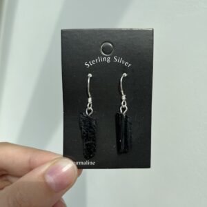 Oorbellen Ruwe Toermalijn (Sterling Zilver | 925)
