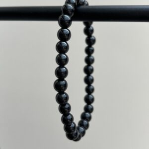 Kogelarmband Zwarte Obsidiaan (6 mm)