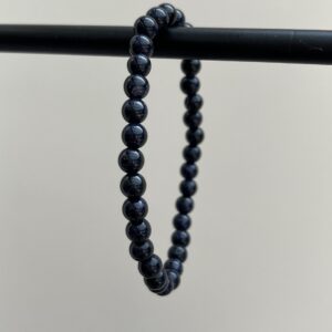 Kogelarmband Blauwe Goudsteen (6 mm)