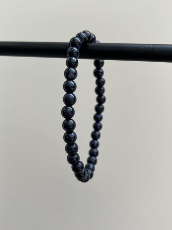 Kogelarmband Blauwe Goudsteen (6 mm)