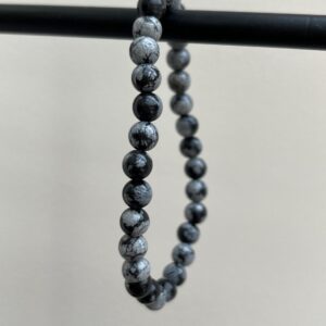 Kogelarmband Sneeuwvlok Obisdiaan (6 mm)