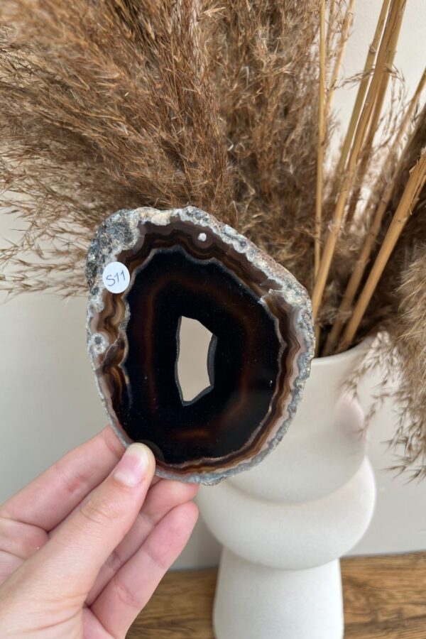 Agaat Schijf met druzy | S11