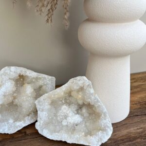 Bergkristal Geode Paar (L)